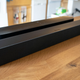The Sonos Beam (top) is smaller, but pricier with a cleaner sound than the Roku Sound Bar (bottom.)